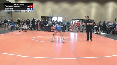 100 lbs Cons. Sub-semis - Angelina Ramirez, Gps vs Carly Jox, South Hills Wrestling Academy
