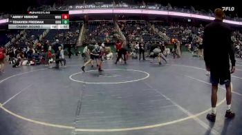 3A 113 lbs Champ. Round 1 - Abrey Verhow, White Oak High School vs Tehavien Freeman, Central Cabarrus High School