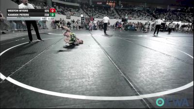 61 lbs 2nd Place - Weston Myers, Keystone Kids Wrestling Club vs Kamden Peters, Standfast