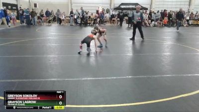 55 lbs Round 1 - Grayson LaGrow, Franklin School vs Greyson Sokolov, Siebert Elementary Midland Mi