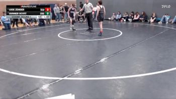 90 lbs Champ. Round 1 - Gunner Scott, Snake River Wrestling Club vs Jude Zender, Team Real Life Wrestling