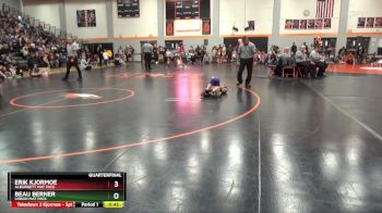 PW-8 lbs Quarterfinal - Erik Kjormoe, Alburnett Mat Pack vs Beau Berner, Lisbon Mat Pack