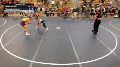 215 lbs 1st Place Match - Hank Meyer, MN vs Mason Koehler, IA