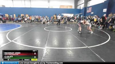 80 lbs Cons. Semi - Mackinley Jones, Small Town Wrestling vs Cy Black, Homedale