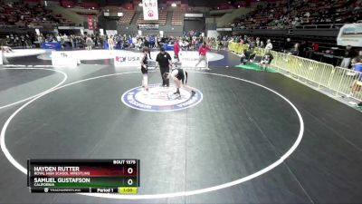 175 lbs Cons. Round 2 - Samuel Gustafson, California vs Hayden Rutter, Royal High School Wrestling