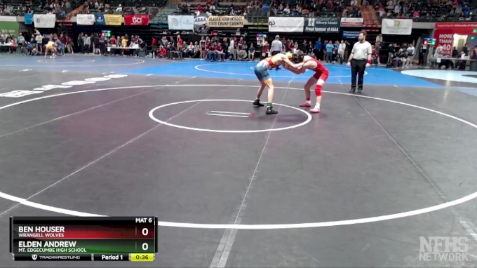 125 lbs Cons. Round 3 - Ben Houser, Wrangell Wolves vs Elden Andrew, Mt ...