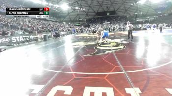 Girls 1B/2B/1A 190 Quarterfinal - Leah Christensen, Royal (Girls) vs Olivia Chapman, Adna (Girls)