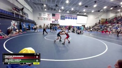 70 lbs Cons. Round 1 - Orlando Garcia, Douglas Middle School vs Tristan Bohannon, Dean Morgan