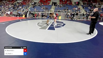 140 lbs Round Of 64 - Natalie Beaumont, IL vs Alexandra Ford, MD