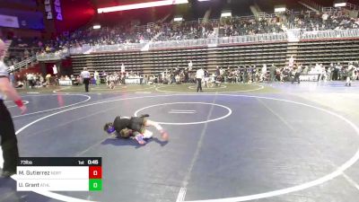 73 lbs Consi Of 8 #1 - Mateo Gutierrez, Northside Wrestling vs Uriah Grant, Athlos Wrestling