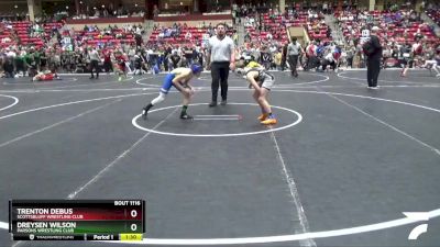 92 lbs Champ. Round 1 - Dreysen Wilson, Parsons Wrestling Club vs Trenton Debus, Scottsbluff Wrestling Club