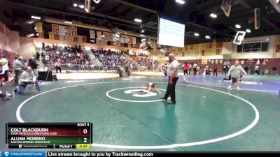 43/45 Quarterfinal - Alijah Moreno, Canyon Springs Wrestling vs Colt Blackburn, Team Temecula Wrestling Club