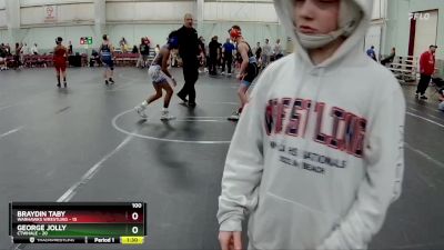 100 lbs Round 6 (8 Team) - George Jolly, CTWHALE vs Braydin Taby, Warhawks Wrestling