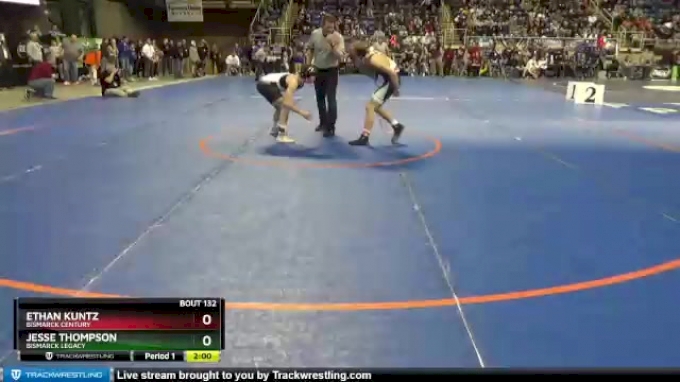 120 lbs Quarterfinal - Jesse Thompson, Bismarck Legacy vs Ethan Kuntz ...