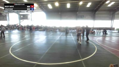 130 kg Semifinal - Riley Drye, Mancos Bluejays vs Cole Diaz, Mountain View Scrappers