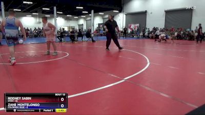 187 lbs Quarters & 1st Wb (16 Team) - Rodney Sabin, Utah vs Zane Montelongo, Colorado Blue