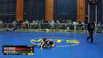 38 lbs Round 3 - Bentley Bliss, Pioneer Youth Wrestling vs Luca Simeone, Wantagh Wrestling