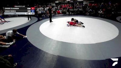 138 lbs Chase Claassen, CMWA - Coastal Mountain Wrestling Association vs Jonah Rusca, CVWA - Central Valley Wrestling Association