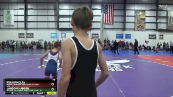 70 lbs Round 2 (4 Team) - RYAN Findlay, NORTH CAROLINA WRESTLING FACTORY - RED vs Landon Hansen, BELIEVE TO ACHIEVE WRESTLING CLUB