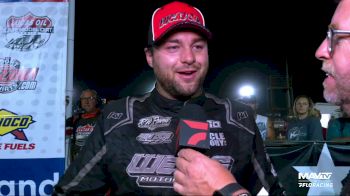 Brandon Overton Reacts After $50,000 Lucas Oil Late Model Win At Smoky Mountain