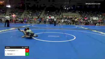 150 lbs Quarterfinal - Kaylee Thompson, Mulvane Jr WC vs Lyla Hensen, Simmons Academy Wrestling Saw