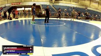 190 lbs Cons. Round 3 - Leland Korona, MI vs Jacob Nicola, OH