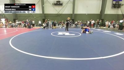 Junior FS - 150 lbs Cons. Round 2 - Grady VanDalen, Whatcom Wrestling Academy vs Finnian Ball, Shelton Wrestling Club