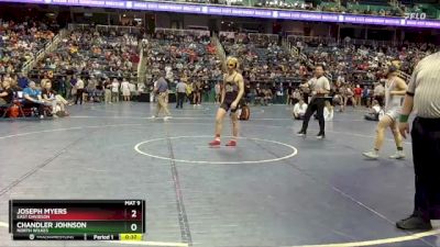 2A 144 lbs Cons. Round 1 - Joseph Myers, East Davidson vs Chandler Johnson, North Wilkes