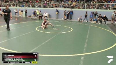 86 lbs Round 2 - Eli Manns, Interior Grappling Academy vs Matthew Shockley, Juneau Youth Wrestling Club Inc.