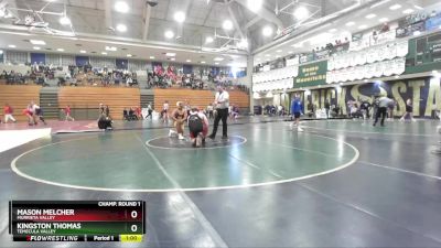 285 lbs Champ. Round 1 - Kingston Thomas, Temecula Valley vs Mason Melcher, Murrieta Valley