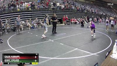 95 lbs Semis & 1st Wrestleback (8 Team) - Emery Voelker, South Dakota Lightning vs Chloe Hubbard, Minnesota Storm Red