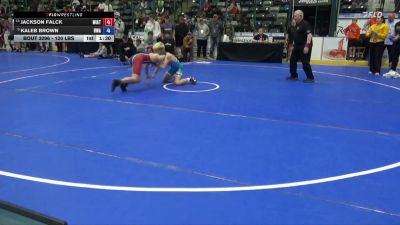 120 lbs Cons. Sub-semis - Jackson Falck, Mission Athletics vs Kaleb Brown, Hawkeye Wrestling Academy