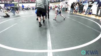 60 lbs Quarterfinal - Gunnar Coltharp, Harrah Little League Wrestling vs Travis Vaughn, Lions Wrestling Academy