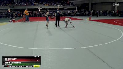 75 lbs Cons. Round 1 - Eddie VonBerge, Hutchinson vs Qc Schuldt, UNITED