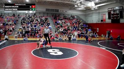 94-103 lbs Round 1 - Haedyn Wilson, 84 Athletes vs Lincoln Tiberi, Ligonier Valley
