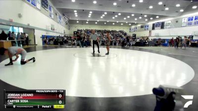 113 lbs Quarterfinal - Carter Sosa, LAWC vs Jordan Lozano, Eastvale Elite