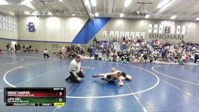 92 lbs Champ. Round 1 - Heinz Harper, Wasatch Wrestling Club vs Levi Hill, Roy Wrestling Club