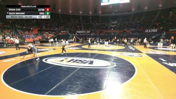 1A 144 lbs Champ. Round 1 - Evan Cox, Clifton (Central) vs Zach Bryant, Petersburg (PORTA)