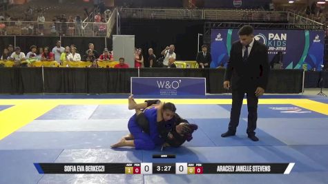 Aracely Janelle Stevens vs Sofia Eva Berkeczi 2025 Pan Kids Jiu-Jitsu IBJJF Championship