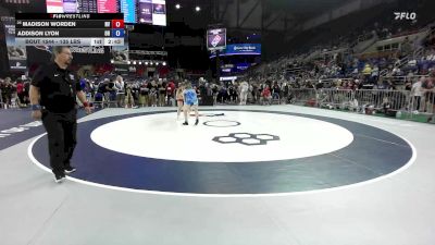 135 lbs Champ. Rd Of 64 - Madison Worden, NV vs Addison Lyon, OH