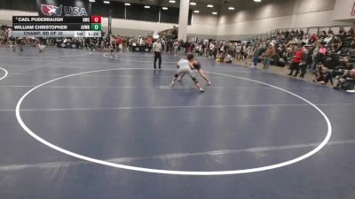 138 lbs Champ. Rd Of 32 - Cael Puderbaugh, Bobcat Wrestling Club vs William Christopher, Aviators Wrestling