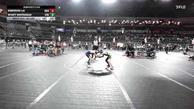 60 lbs Consi Of 8 #2 - Emerson Lai, Orchard South WC vs Wyatt Whitehead, Streaks Wrestling Club