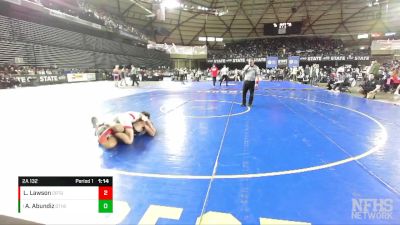 2A 132 lbs Semifinal - Anthony Abundiz, Othello vs Laithan Lawson, Orting