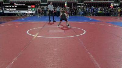 116 lbs Champ. Round 2 - Tiber Jones, Bearcats Wrestling Club Helena vs Jacob Ryder, Magic City Wrestling Club