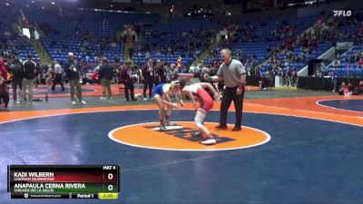 100 lbs Cons. Round 1 - Anapaula Cerna Rivera, Chicago (De La Salle) vs Kadi Wilbern, Chatham (Glenwood)