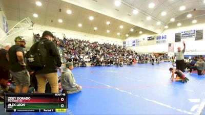 56 lbs Quarterfinal - Zoey Dorado, Pounders WC vs Alex Leon, GWC