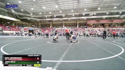 95 lbs Champ. Round 2 - John Beck, WWC vs Zayl Henderson, WR - Topeka Blue Thunder