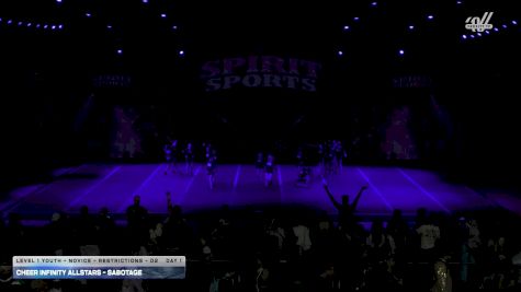 Cheer Infinity Allstars - Sabotage [2026 L1 Youth - Novice - Restrictions - D2 Day 1] 2026 Spirit Sports Myrtle Beach Nationals