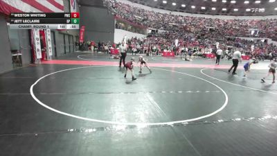 69 lbs Champ. Round 1 - Weston Whiting, Prescott Wrestling Club vs Jett LeClaire, De Pere