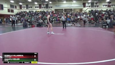 130 lbs Cons. Round 1 - Makayla Keller, Solon vs Isobella Villarreal, Mason City